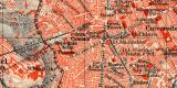Neapel + Umgebung historischer Stadtplan Karte Lithographie ca. 1906