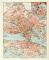 Stockholm historischer Stadtplan Karte Lithographie ca. 1908