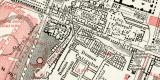 Kaiserforen des alten Rom historischer Stadtplan Karte Lithographie ca. 1907