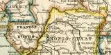 Politische Übersichtskarte von Afrika historische Landkarte Lithographie ca. 1899