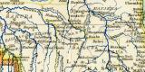 Äquatorial - Afrika historische Landkarte Lithographie ca. 1897