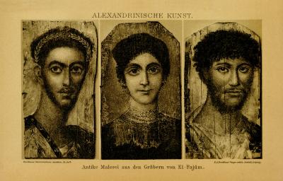 Alexandrinische Kunst Lichtdruck 1891 Original der Zeit