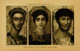 Lichtdruck aus 1891 zeigt 3 gemalte Portraits aus Gräbern...