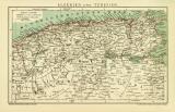 Algerien und Tunesien historische Landkarte Lithographie...
