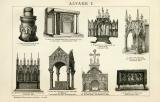 Stich aus 1891 zeigt 8 Altäre aus verschiedenen...