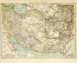 Westasien II. historische Landkarte Lithographie ca. 1899
