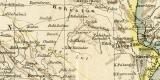 Westasien II. historische Landkarte Lithographie ca. 1899