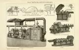 Baumwollspinnerei historische Bildtafel Holzstich ca. 1892