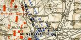 Die Belagerung von Belfort und die Kämpfe an der Lisaine 1871 historische Militärkarte Lithographie ca. 1892