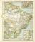 Brasilien historische Landkarte Lithographie ca. 1899