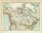 Nordamerika Alaska Karte Lithographie 1898 Original der Zeit