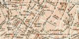 Brüssel historischer Stadtplan Karte Lithographie ca. 1899