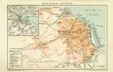 Buenos - Aires historischer Stadtplan Karte Lithographie ca. 1898