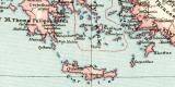 Byzantinisches Reich um das Jahr 1000 n Chr. historische Landkarte Lithographie ca. 1892