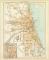 Chicago historischer Stadtplan Karte Lithographie ca. 1899