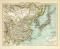 China Korea Japan Karte Lithographie 1899 Original der Zeit