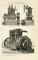 Dampfmaschinen IV. Holzstich 1891 Original der Zeit