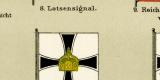 Flaggen des Deutschen Reichs historische Bildtafel Chromolithographie ca. 1898