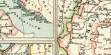 Historische Karten von Deutschland I. historische Landkarte Lithographie ca. 1892