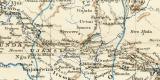 Deutsch Ostafrika Karte Lithographie 1899 Original der Zeit