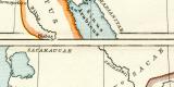 Diadochenreiche in der Mitte des 3. Jahrh. v. Chr. historische Landkarte Lithographie ca. 1899