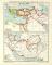 Diadochenreiche Karte Lithographie 1892 Original der Zeit