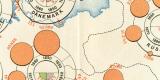 Eisenbahnnetze der Erde Lithographie 1898 Original der Zeit