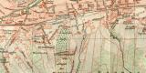 Elberfeld und Barmen historischer Stadtplan Karte Lithographie ca. 1899