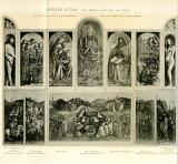 Genter Altar von Hubert und Jan von Eyck historische Bildtafel Lichtdruck ca. 1892