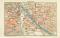 Florenz Stadtplan Lithographie 1899 Original der Zeit