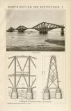 Forthbrücke Edinburgh I. Holzstich 1891 Original der...