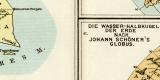 Geschichte der Geographie I. Karte Lithographie 1891...