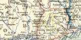 Guinea historische Landkarte Lithographie ca. 1899