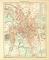 Hannover historischer Stadtplan Karte Lithographie ca. 1899