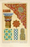 Kunst des Islam I. historische Bildtafel Chromolithographie ca. 1892