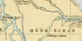 Kanton und Kantonstrom historische Landkarte Lithographie ca. 1899