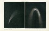 Kometen historische Bildtafel Autotypie ca. 1892