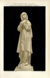 Trauernde Maria Holzstatue im Germanischen Nationalmuseum zu Nürnberg historische Bildtafel Chromolithographie ca. 1892