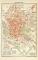 Madrid historischer Stadtplan Karte Lithographie ca. 1899