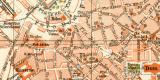 Mailand historischer Stadtplan Karte Lithographie ca. 1899