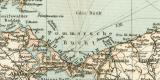 Mecklenburg und Pommern historische Landkarte Lithographie ca. 1899