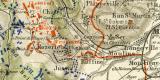 Die Kämpfe um Metz am 14. 16. und 18. August 1870 historische Militärkarte Lithographie ca. 1899