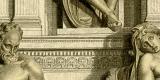 Michelangelo Grabmal Lorenzo de Medici Chromolithographie 1891 Original der Zeit