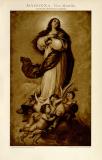 Madonna von Murillo Chromolithographie 1891 Original der Zeit