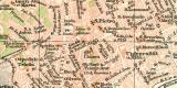 Neapel historischer Stadtplan Karte Lithographie ca. 1897