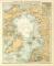 Nordpolarl&auml;nder Karte Lithographie 1899 Original der Zeit