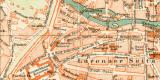 Nürnberg Stadtplan Lithographie 1899 Original der Zeit