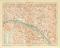 Paris historischer Stadtplan Karte Lithographie ca. 1899