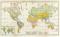 Pflanzengeographie I. historische Landkarte Lithographie ca. 1899