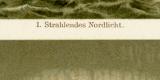 Polarlicht historische Bildtafel Chromolithographie ca. 1892